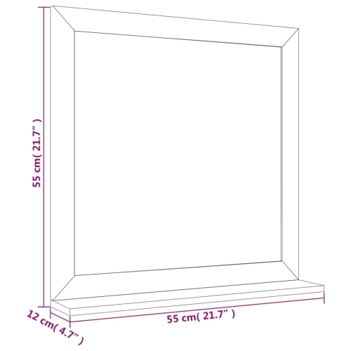 vidaXL Wall Mirror 55x55 cm Solid Wood Walnut