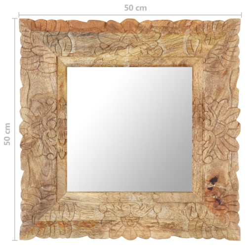 vidaXL Mirror 50x50 cm Solid Mango Wood