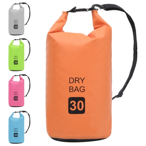 Sac étanche en PVC orange 30 L de vidaXL
