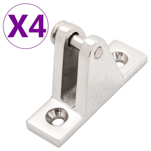 VIDAXL  Boat Deck Hinges for Bimini Top 4 PCs Stainless Steel