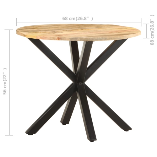 vidaXL Side Table 68x68x56 cm Solid Mango Wood