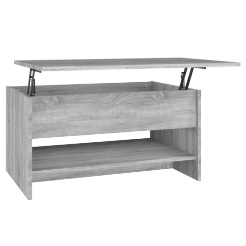 Image 1 of 7.. vidaXL Coffee Table Grey Sonoma 80x50x40 cm Engineered Wood