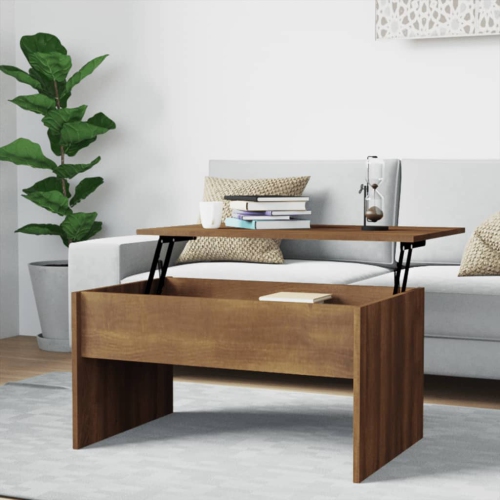 vidaXL Coffee Table Brown Oak 80x50.5x41.5 cm Engineered Wood