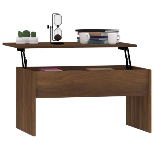 vidaXL Coffee Table Brown Oak 80x50.5x41.5 cm Engineered Wood