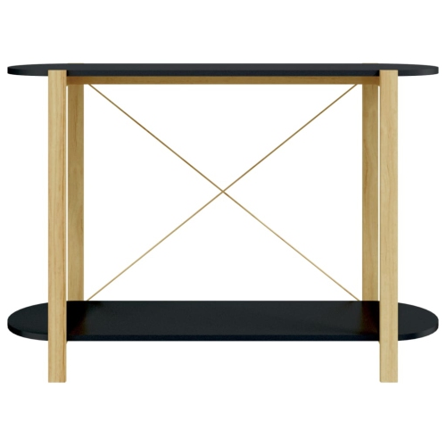vidaXL Console Table Black 110x38x75 cm Engineered Wood