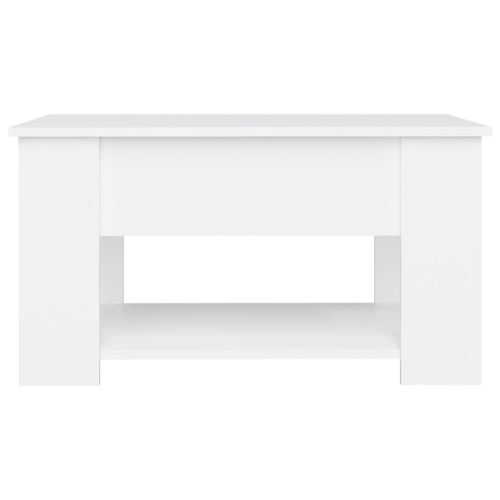 vidaXL Coffee Table White 79x49x41 cm Engineered Wood