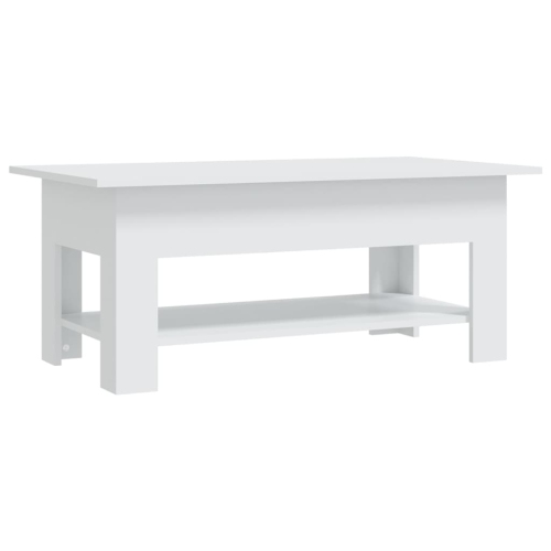 vidaXL Coffee Table White 102x55x42 cm Engineered Wood