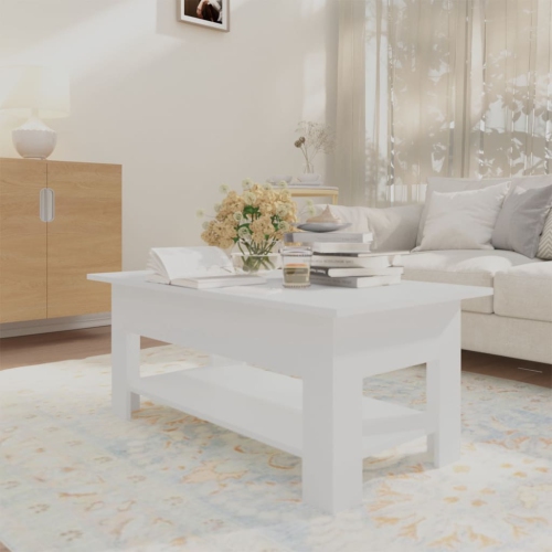 vidaXL Coffee Table White 102x55x42 cm Engineered Wood