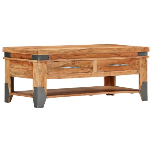 VIDAXL  Coffee Table 110X52X45 Cm Solid Acacia Wood