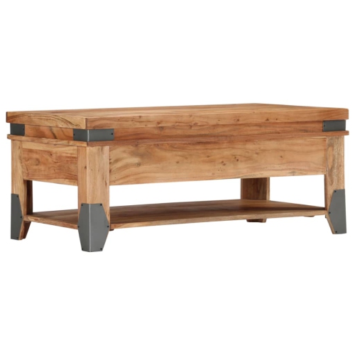 Table basse vidaXL en bois d'acacia massif 110 x 52 x 45 cm
