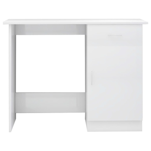 vidaXL Desk High Gloss White 100x50x76 cm Engineered Wood