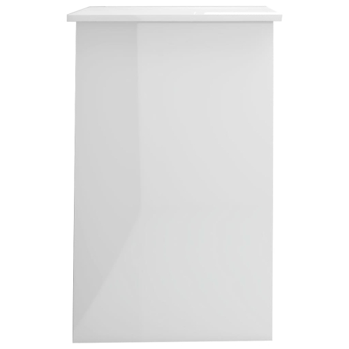 vidaXL Desk High Gloss White 100x50x76 cm Engineered Wood