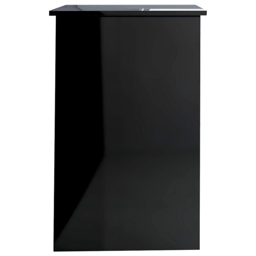vidaXL Desk High Gloss Black 100x50x76 cm Engineered Wood