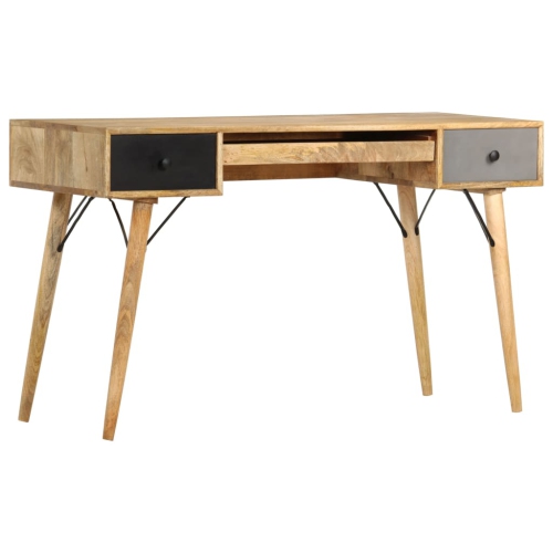 VIDAXL  Desk With Drawers 130X50X80 Cm Solid Mango Wood