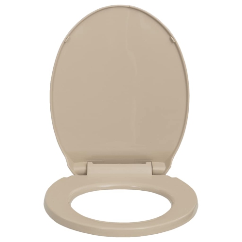 vidaXL Soft-Close Toilet Seat Beige Oval