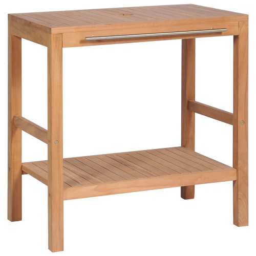 Image 1 de 8.. Armoire de salle de bain en teck massif de 64 x 45 x 75&nbsp;cm