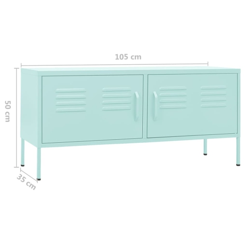 vidaXL TV Cabinet Mint 105x35x50 cm Steel