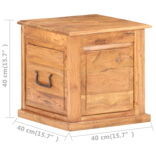 vidaXL Chest 40x40x40 cm Solid Acacia Wood