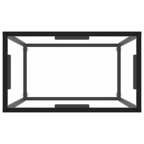 vidaXL Console Table Transparent 60x35x75 cm Tempered Glass