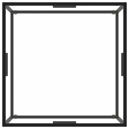 vidaXL Coffee Table Black with Tempered Glass 80x80x35 cm