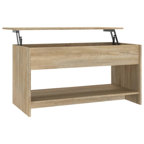 Image 1 of 8.. 809650 vidaXL Coffee Table Sonoma Oak 102x50x52,5 cm Engineered Wood