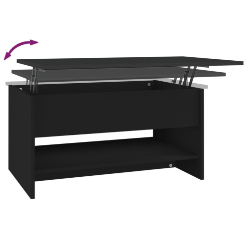 vidaXL Coffee Table Black 80x50x40 cm Engineered Wood