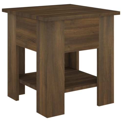 Table basse vidaXL chêne brun 40 x 40 x 40 po 42&nbsp;cm bois d'ingénierie