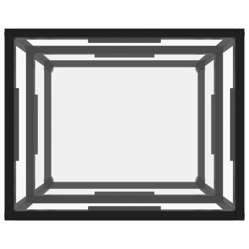 vidaXL Console Table Transparent 50x40x40 cm Tempered Glass