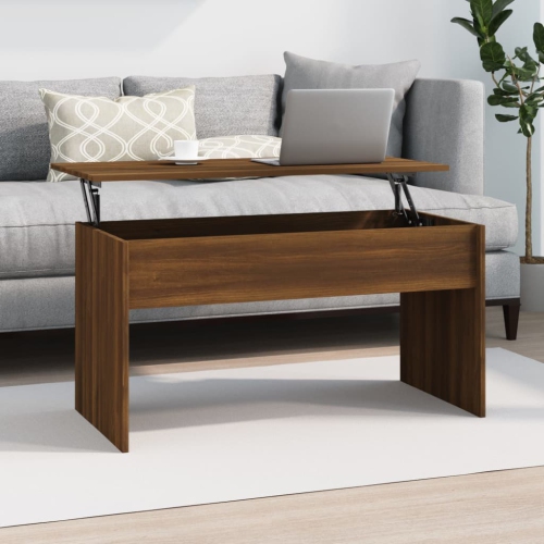 vidaXL Coffee Table Brown Oak 102x50.5x52.5 cm Engineered Wood