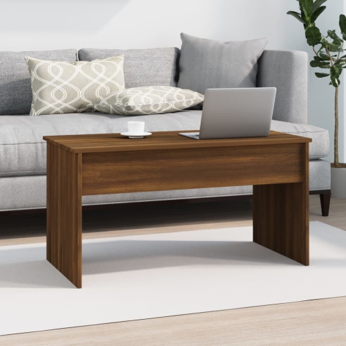 vidaXL Coffee Table Brown Oak 102x50.5x52.5 cm Engineered Wood