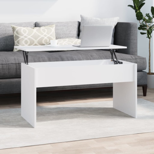 vidaXL Coffee Table White 102x50.5x52.5 cm Engineered Wood