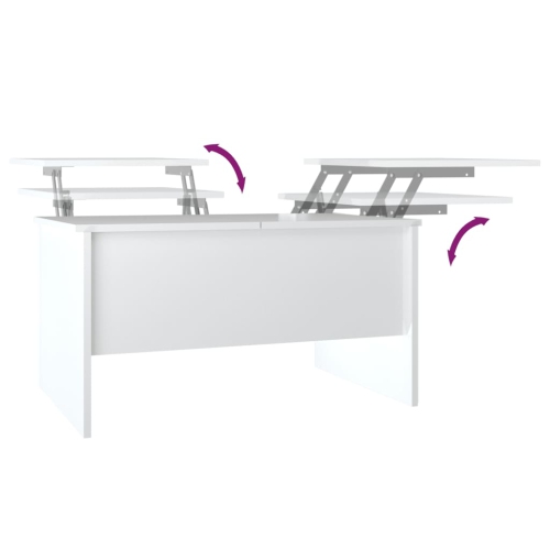 vidaXL Coffee Table High Gloss White 80x50x42.5 cm Engineered Wood