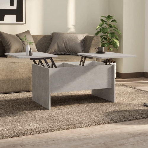 vidaXL Coffee Table Concrete Grey 80x50x42.5 cm Engineered Wood