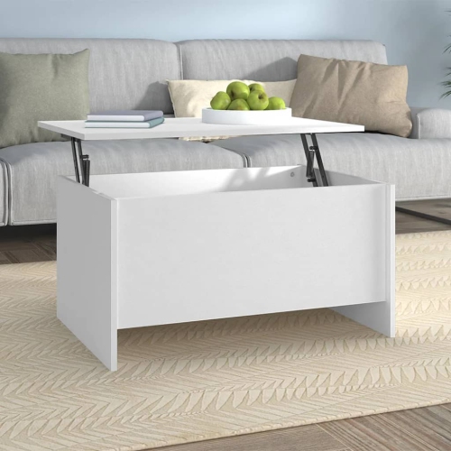 vidaXL Coffee Table White 80x55.5x41.5 cm Engineered Wood