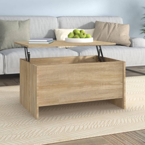 vidaXL Coffee Table Sonoma Oak 80x55.5x41.5 cm Engineered Wood