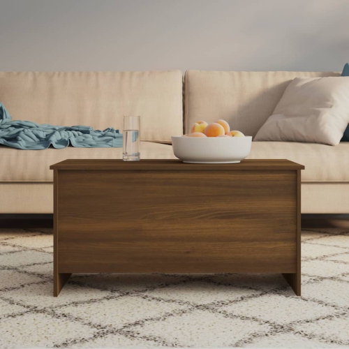 vidaXL Coffee Table Brown Oak 102x55.5x52.5 cm Engineered Wood