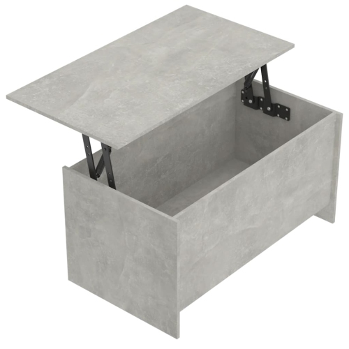 vidaXL Coffee Table Concrete Grey 102x55.5x52.5 cm Engineered Wood