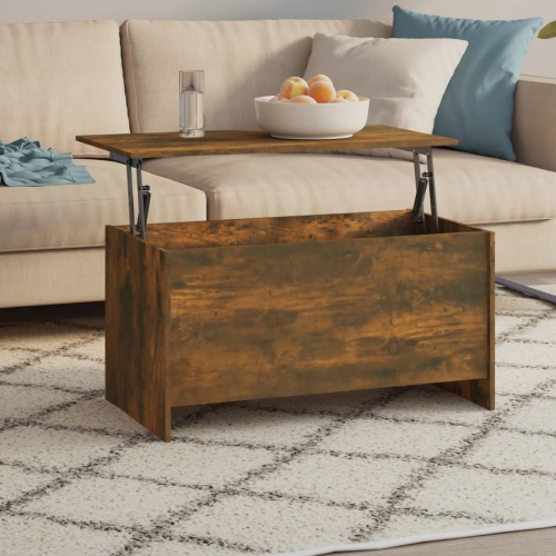 vidaXL Coffee Table Smoked Oak 102x55.5x52.5 cm Engineered Wood
