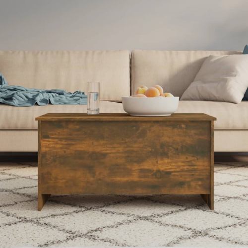 vidaXL Coffee Table Smoked Oak 102x55.5x52.5 cm Engineered Wood