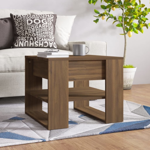 vidaXL Coffee Table Brown Oak 55.5x55x45 cm Engineered Wood