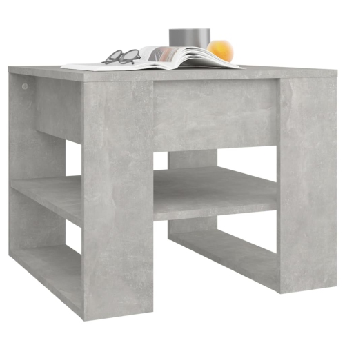 vidaXL Coffee Table Concrete Grey 55.5x55x45 cm Engineered Wood