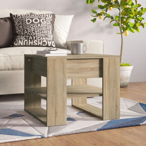 vidaXL Coffee Table Sonoma Oak 55.5x55x45 cm Engineered Wood