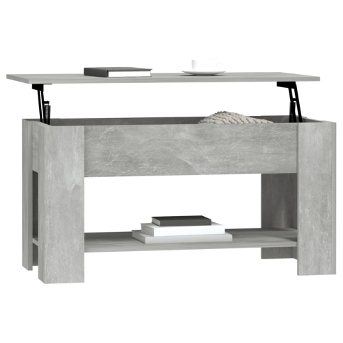 vidaXL Coffee Table Concrete Grey 101x49x52 cm Engineered Wood