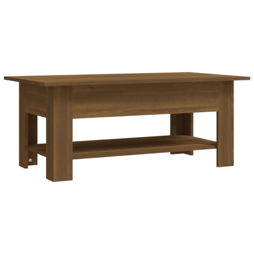 VIDAXL  Coffee Table Oak 102X55X42 Cm Engineered Wood In Brown