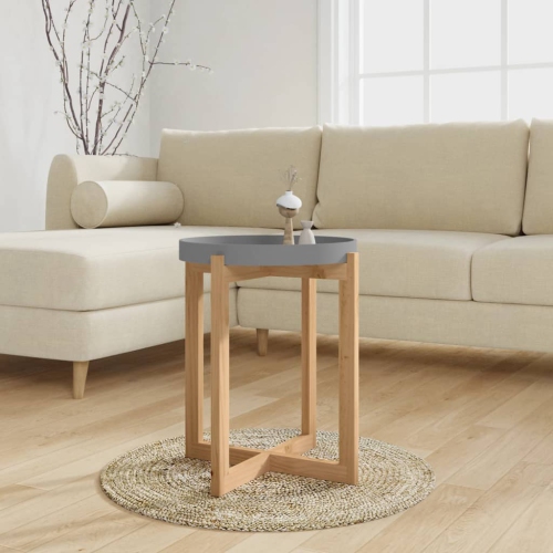 vidaXL Coffee Table Grey 41x41x48.5cm Engineered Wood&Solid Wood Pine