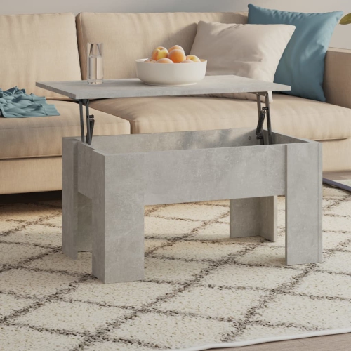vidaXL Coffee Table Concrete Grey 79x49x41 cm Engineered Wood
