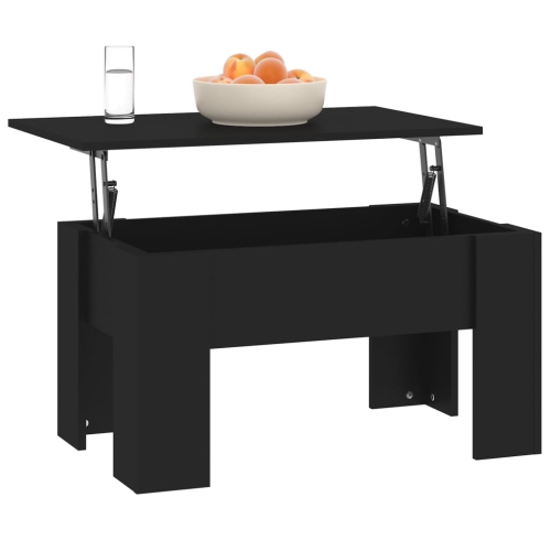 vidaXL Coffee Table Black 79x49x41 cm Engineered Wood