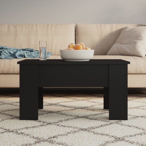 vidaXL Coffee Table Black 79x49x41 cm Engineered Wood