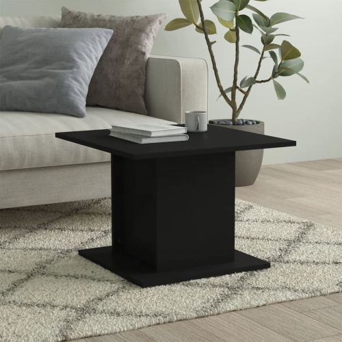 vidaXL Coffee Table Black 55.5x55.5x40 cm Engineered Wood