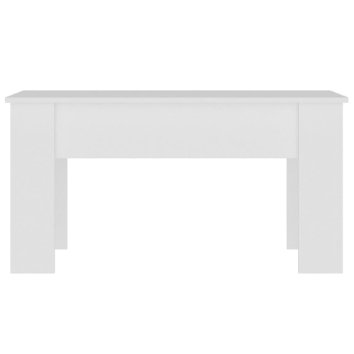 Table basse vidaXL en bois d'ingénierie blanc 101x49x52 cm